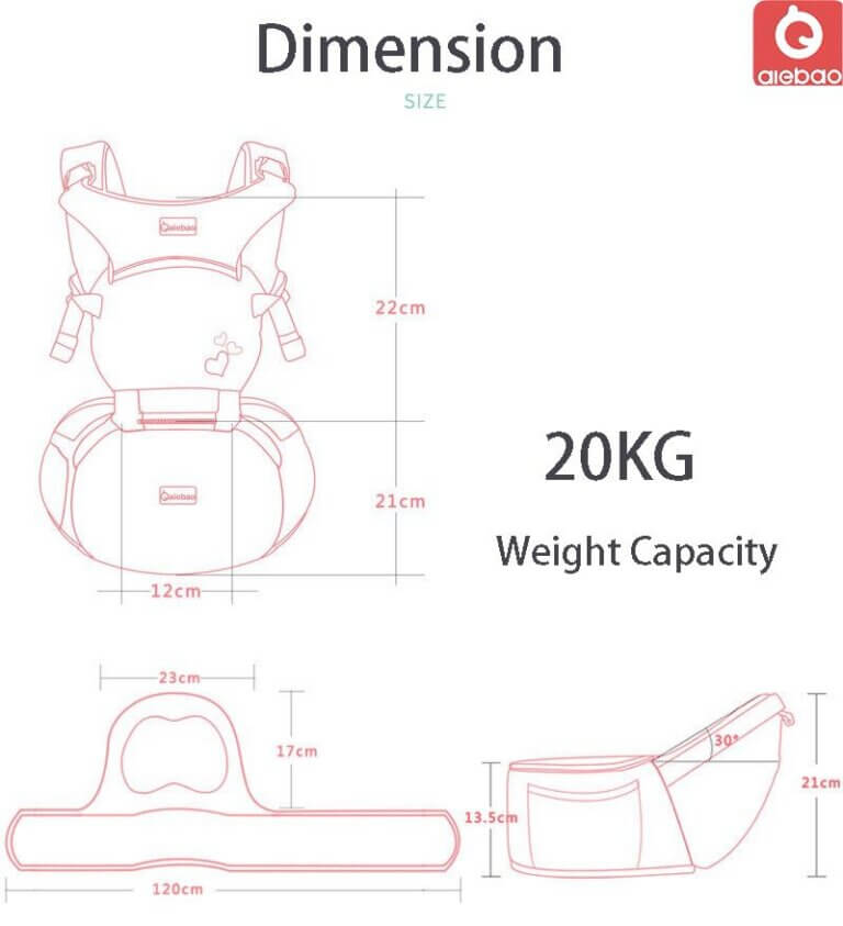 Ergonomic Baby Carrier for Newborn to Toddler with Hip Seat